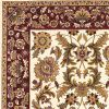 2' X 8' Ivory Or Red Traditional Bordered Runner Rug