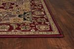 3' X 5' Red Machine Woven Traditional Quatrefoil Indoor Area Rug
