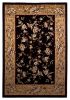2' X 8' Black Or Beige Floral Runner Rug
