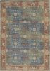 3' X 5' Blue and Beige Floral Hand Woven Area Rug