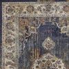 3' X 5' Navy Traditional Bordered Area Rug