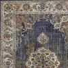 3' X 5' Navy Traditional Bordered Area Rug