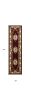 8' Red and Ivory Floral Border Runner Rug
