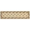 2' X 8' Ivory Fleur De Lis Runner Rug