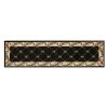 2' X 8' Black Fleur De Lis Runner Rug