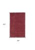 3' X 5' Red Heather Plain Area Rug