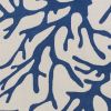 3' X 5' Ivory and Blue Coral Hand Hooked Area Rug
