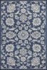 5' X 8' Denim Floral Vines Uv Treated Area Rug