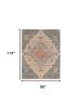 8' X 10' Blue Red Hand Woven Diamond Medallion Indoor Area Rug
