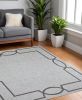 7' Square   Uv Treated Polypropylene Oatmeal Area Rug