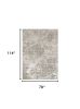 6' X 9'  Polyester Sand Silver Area Rug