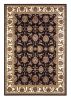 8' X 11' Black Ivory Machine Woven Floral Traditional Indoor Area Rug