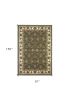 7' X 10'  Polypropylene Green Or  Ivory  Area Rug