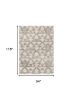 8' X 10' Ivory Grey Machine Woven Geometric Indoor Area Rug