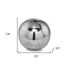 10" Silver Buffed Aluminum Decorative Orb
