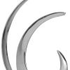 18" Black and Silver Buffed Aluminum Tabletop Sculpture