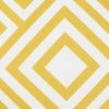 18" Yellow and White Greek Key Throw Pillow Cover