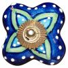 1.5" X 1.5" X 1.5" Ceramic Metal Multicolor 12 Pack Knob