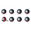 1.5" X 1.5" X 1.5" Ceramic Metal Navy And Red 8 Pack Knob