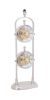 3.75" X 2.5" X 10.5" Brass See Thru Clock Double