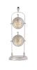 3.75" X 2.5" X 10.5" Brass See Thru Clock Double