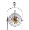 3.75" X 2.5" X 10.5" Brass See Thru Clock Double