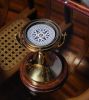 4.75" X 4.75" X 6.5" Gimbaled Compass On Wood Base