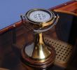 4.75" X 4.75" X 6.5" Gimbaled Compass On Wood Base