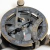 3.25" X 3.25" X 3.25" Sundial Compass In Wood Box Small