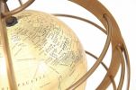 8" X 7.5" X 16.5" Globe In Brass Rings
