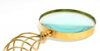 5" X 5" X 12" Magnifier In Wood Box