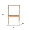 14.5" X 40.5" X 69" Floor Display Case Clear Finish W/Led Lights