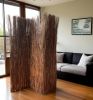 7' Rustic Willow Branch Three Panel Room Divider Screen