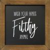 Set Of 4 Black and White Funny Bathroom Wall Art