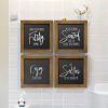 Set Of 4 Black and White Funny Bathroom Wall Art