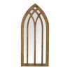 36" Gothic Inspired Arch Wood Wall Mirror