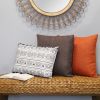 18" Brown Mocha Tweed Throw Pillow
