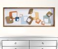 Multi Color Geometric Wood Framed 3D Wall Art