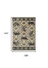 9' X 12' Ivory Blue Machine Woven Geometric Lodge Indoor Area Rug