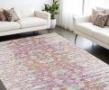 7' X 9' Pink and Orange Area Rug