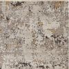 5' X 7' Grey Hand Loomed Traditional Floral Indoor Area Rug