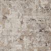 4' X 6' Silver Machine Woven Shrank Abstract Industrial Style Indoor Area Rug