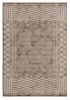 5' X 8' Natural Brown Machine Woven Abstract Lines Indoor Area Rug