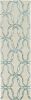 8' Silver Ivory Hand Tufted Vermicular Indoor Runner Rug