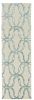 8' Silver Ivory Hand Tufted Vermicular Indoor Runner Rug