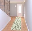 8' Cream Wool Handmade Runner Rug