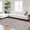 79 X 114 Ivory Or Silver Polypropylene Or Polyester Rug