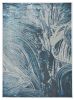 94 X 130 Silver Or  Blue Polypropylene Or Polyester Rug