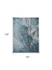 94 X 130 Silver Or  Blue Polypropylene Or Polyester Rug