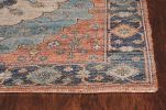 7' X 12' Blue Hand Woven Traditional Medallion Indoor Area Rug